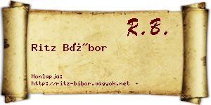 Ritz Bíbor névjegykártya